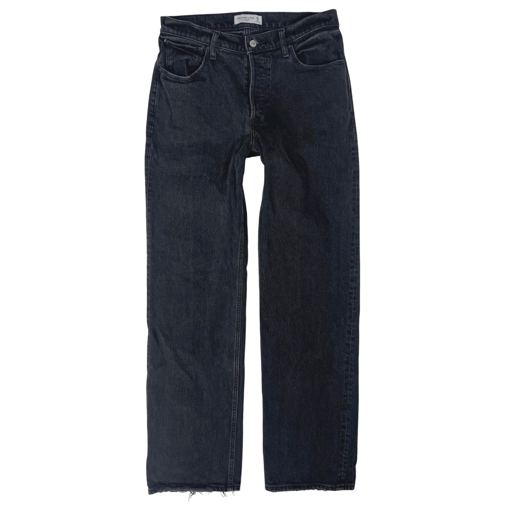 Abercrombie 90s Baggy Low Rise Jeans 29 8 L Black Y2K Vibes Skater SK8 Retro